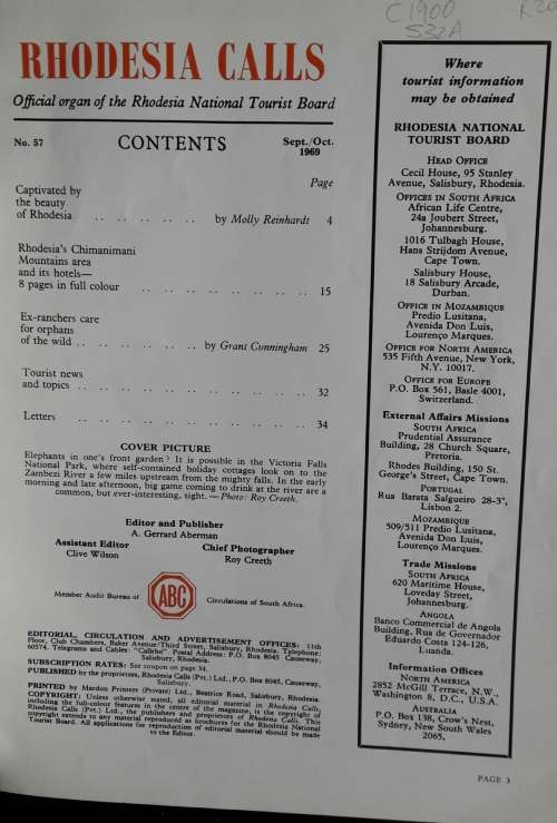 Rhodesia Calls - September - October 1969