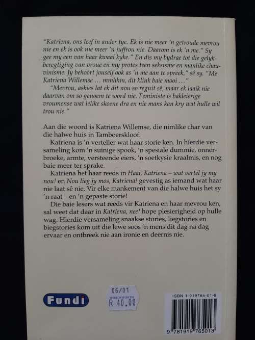 Katriena, néé! By Riana Scheepers