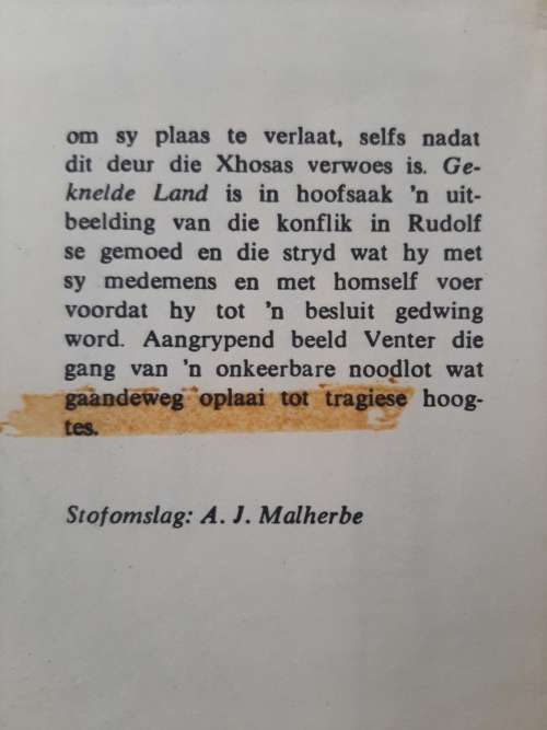 Geknelde Land By F.A. Venter