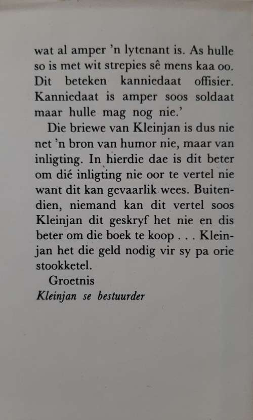Ma Weet Mos: Nog Briewe van Kleinjan by Johan van Pletzen