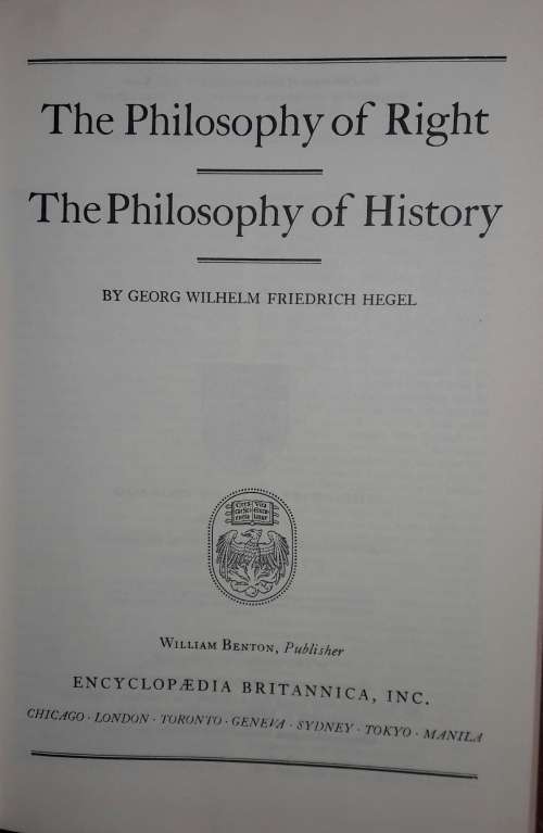 Hegel - The Philosophy of Right - The Philosophy of History