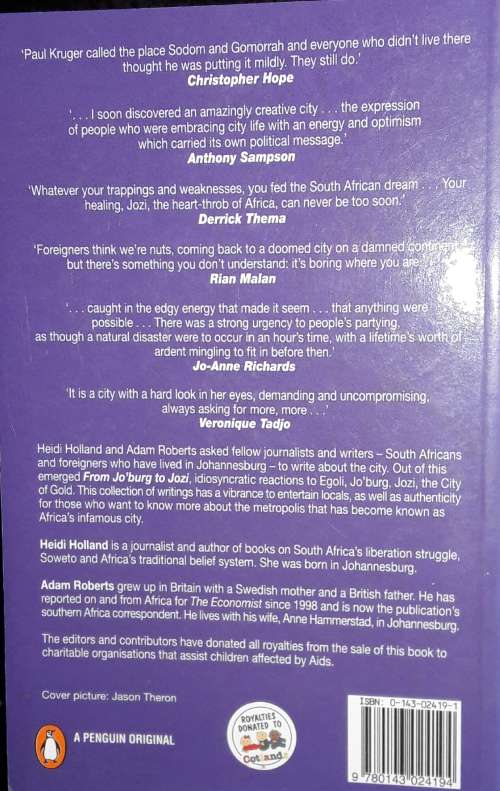 From Jo`burg To Jozi - Heidi Holland & Adam Roberts