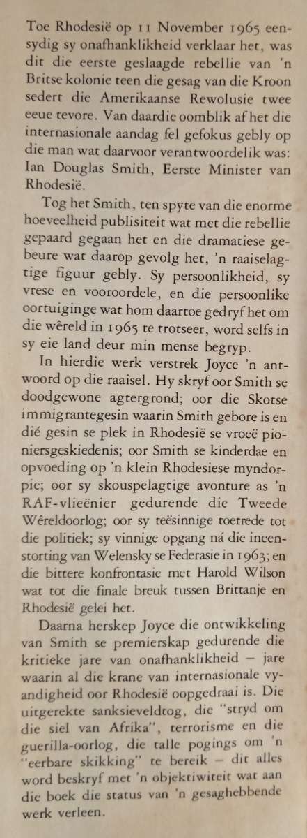 Ian Smith by Peter Joyce