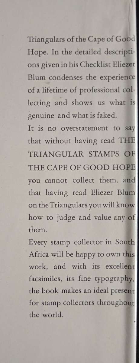 Cape Triangular Stamps by Eric Rosenthal & Eliezer Blum