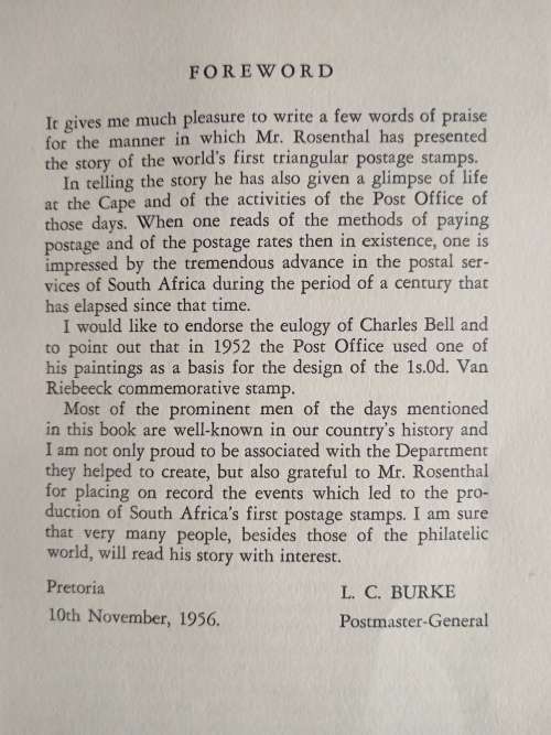 Cape Triangular Stamps by Eric Rosenthal & Eliezer Blum