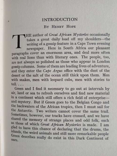 Great African Mysteries by Lawrence G. Green