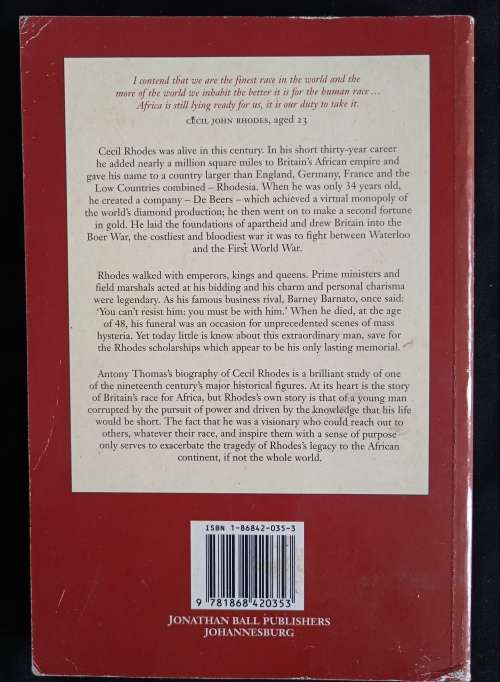 Rhodes: The Race for Africa by Anthony Thomas