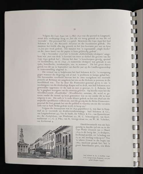 Geskiedenis van Drukwerk aan die Kaap by Eric Rosenthal