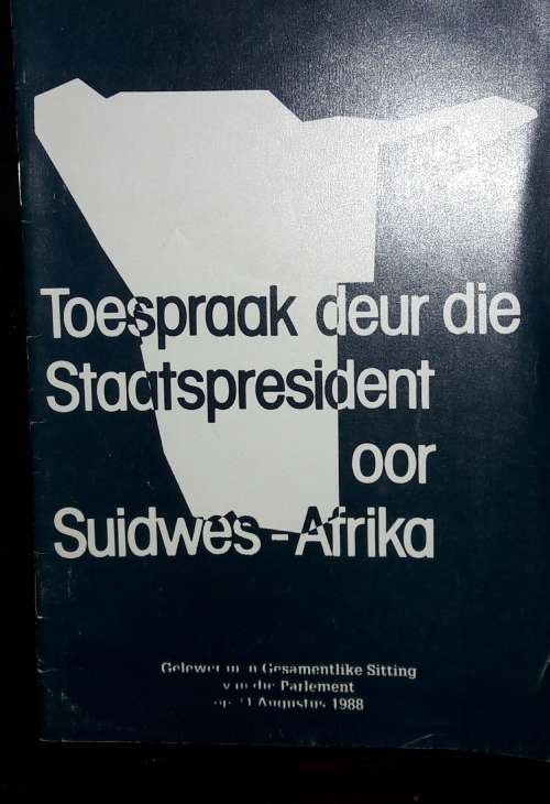 Toespraak Deur Die Staatspresident Oor Suidwes-Afrika