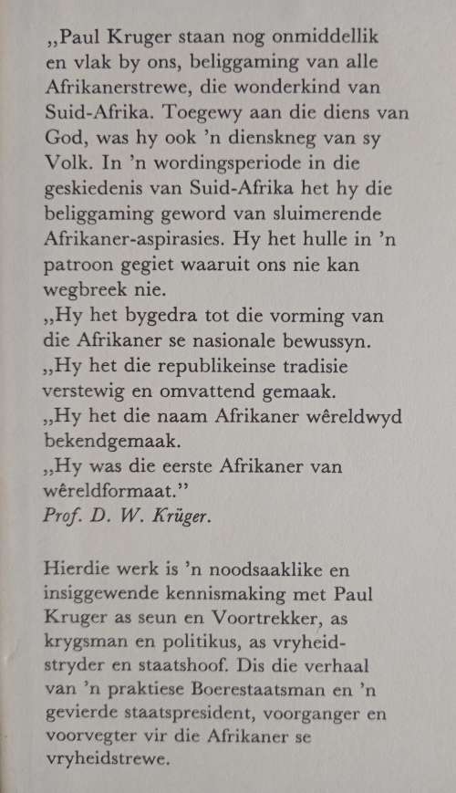 Paul Kruger Staatsman by D. W. Krüger