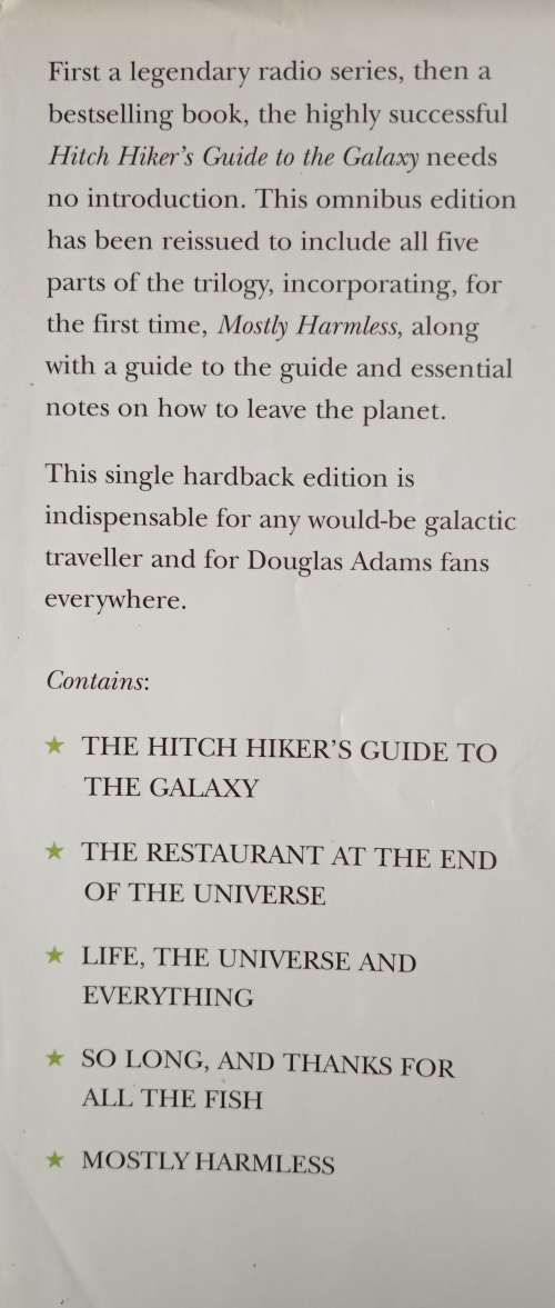 The Hitch Hiker`s Guide to the Galaxy by Douglas Adams