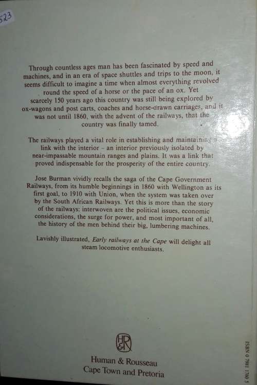 Early Railways At The Cape - Jose Burman