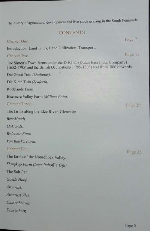 The Families and Farms Of The South Peninsula And Cape Point - Michael Walker