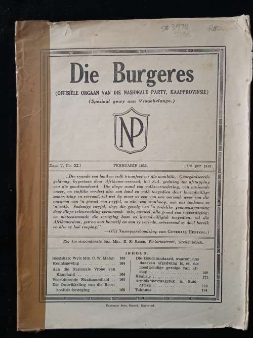 Die Burgeres (Offisiële Orgaan van die Nasionale Party, Kaapprovinsie)
