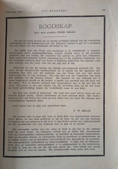 Die Burgeres (Offisiële Orgaan van die Nasionale Party, Kaapprovinsie)