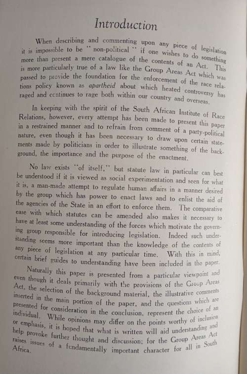 The Group Areas Act by Kenneth Kirkwood