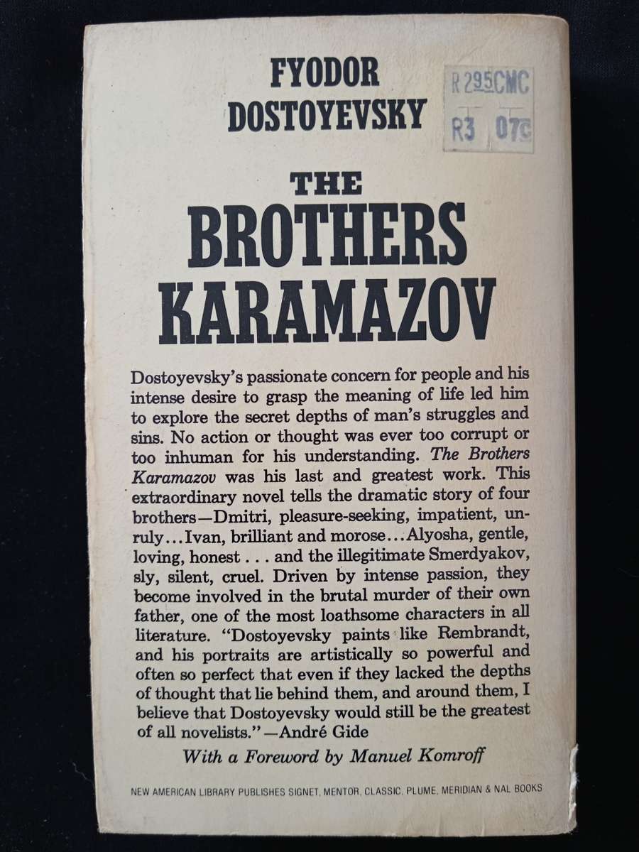 The Brothers Karamazov by Fyodor Dotsoyevsky Translated by Constance Garnett