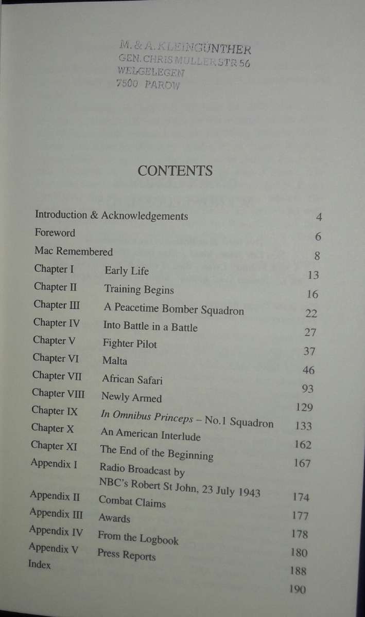 One-Armed Mac - Brian Cull and Roland Symons