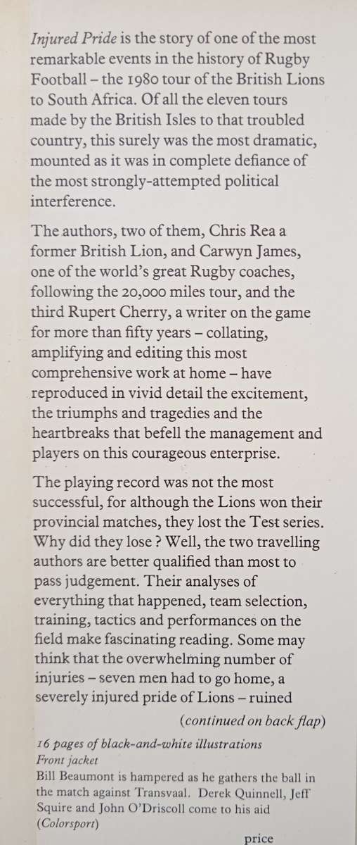 Injured Pride The Lions in South Africa by Carwyn James & Chris Rea