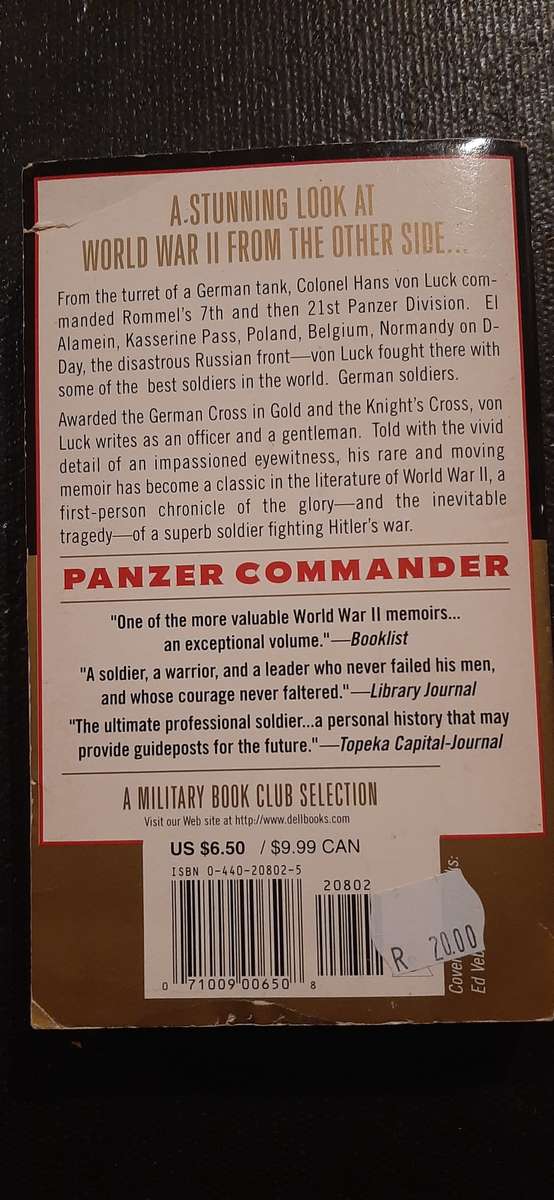 Panzer Commander by Hans von Luck