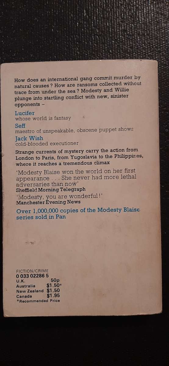 I, Lucifer by Peter O`Donnel (Modesty Blaise)