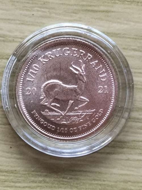 2021 Gold Kruger Rand 1/10th ounce