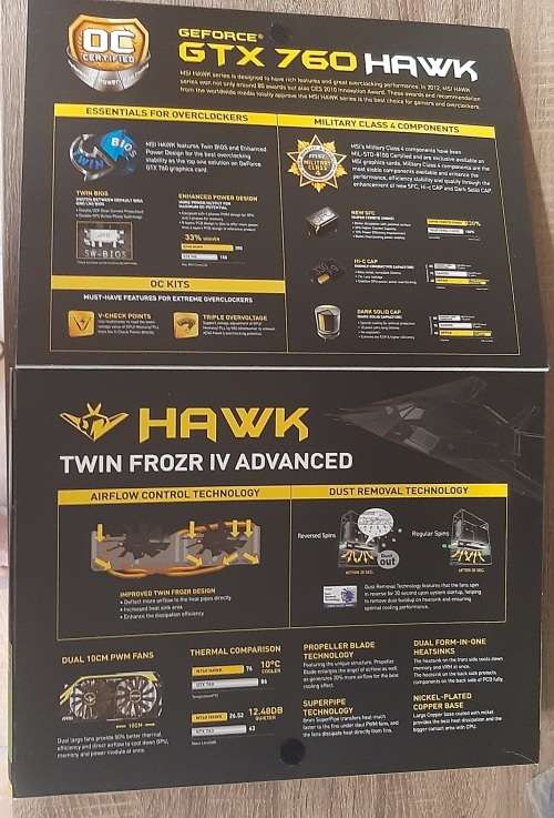 MSI HAWK Edition Twin Frozr IV N760GeForce GTX 760 2GB GDDR5 OC Edition