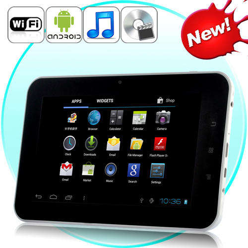 **REDUCED TO CLEAR** Android 4.0 ICS Tablet with 7 Inch Capacitive Screen (4GB, White) - 7401