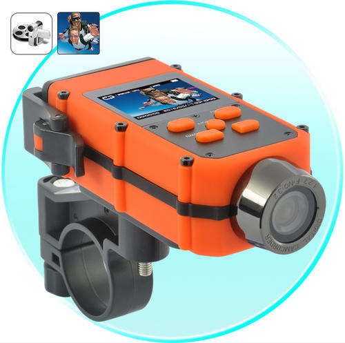 Sports Action Camera "Acropolis HD" - 1080p, Full HD, Waterproof, Rugged,Automatic Image Orientation