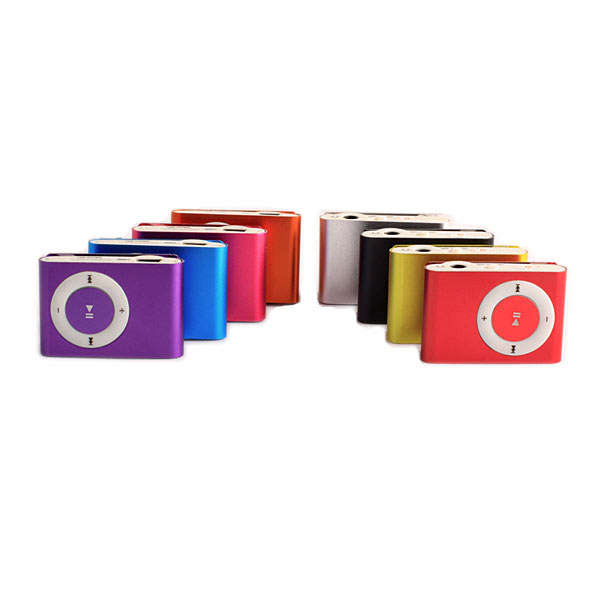 Electromann - Mini Rechargeable Clip on MP3 Music Player with Micro SD Card Slot & Multiple Colors