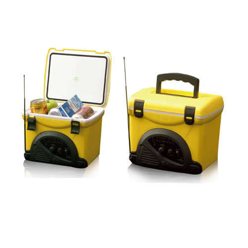 Electromann - 5L Yellow Portable Insulated Cabinet with FM Radio for Entertainment