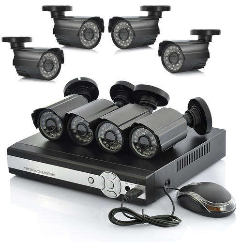 Electromann - 8 Camera DVR Surveillance System - 8 Outdoor CCTV Cameras, H264 DVR