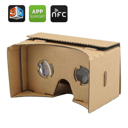 DIY 3D Google Cardboard Glasses - Mobile Phone Virtual Reality 3D Glasses, NFC, For iPhone + Android