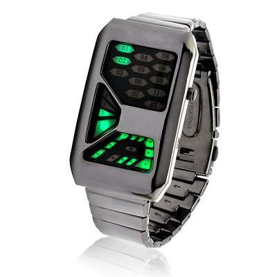 LED Light Watch "Emerald " - 28 LED Lights, Weatherproof (Green) - LT123