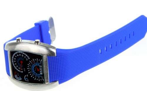 Cool Car Meter Dial Unisex Blue Flash Dot Matrix LED Racing