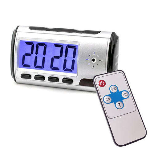 DESK ALARM CLOCK VIDEO CAMERA-SPY-CLOCK-REM