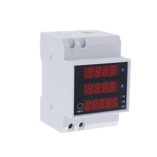 MULTI-FUNCTIONAL DIGITAL DIN RAIL CURRENT, VOLTAGE, POWER, AMMETER