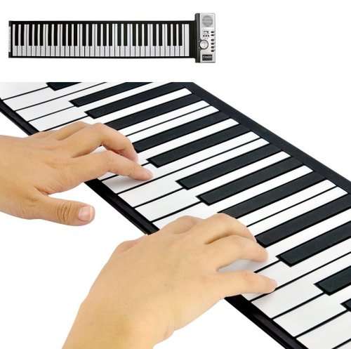FLEXIBLE ROLL UP SYNTHESIZER KEYBOARD PIANO