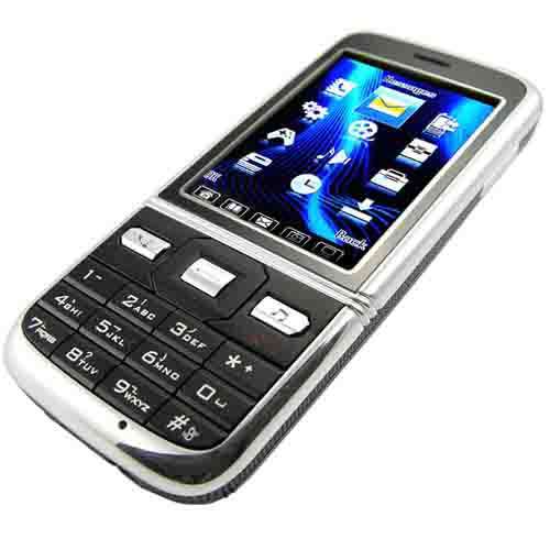 Quad Band Dual SIM Cell phone - Slim Touch Screen (Black)