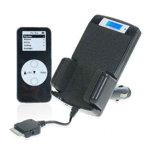 FM Transmitter Cradle for IPHONE + IPOD