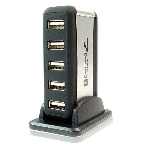 USB 7-Port HUB Powered +AC Adapter Cable High-Speed