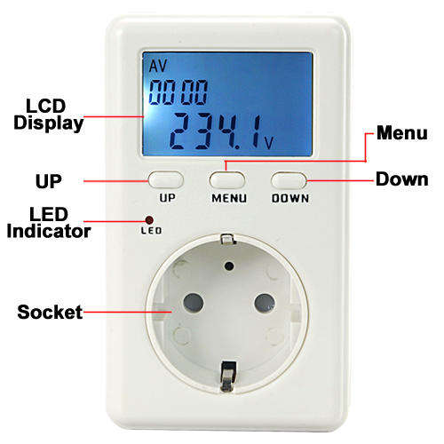 Usage Monitor and Power Outlet Analyzer for Saving Energy (EU)