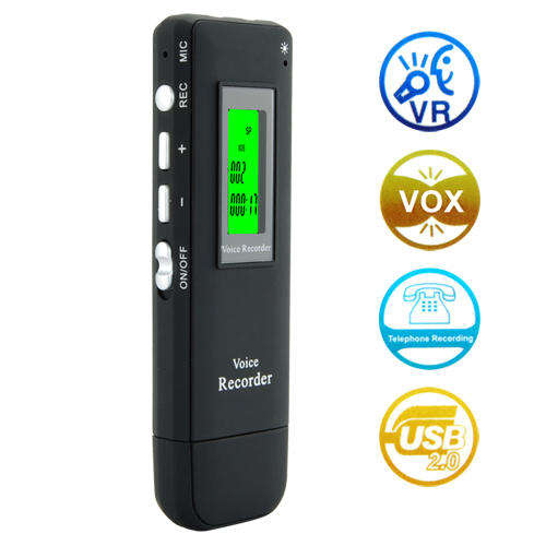 Digital Voice and Telephone Recorder (2GB Memory + USB Drive)