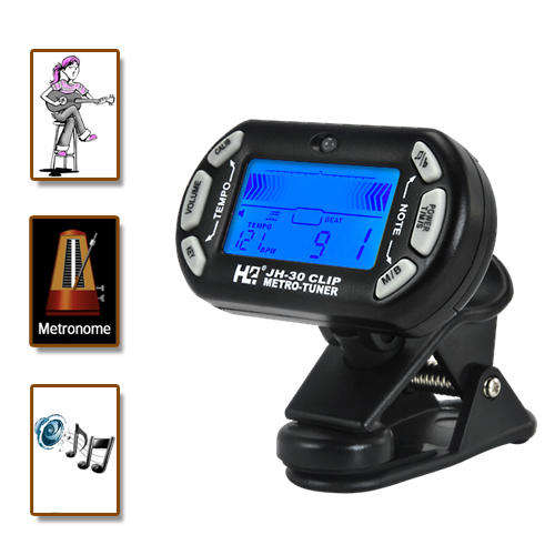 Guitar Tuner Clip (Mini 3-in-1 Edition)