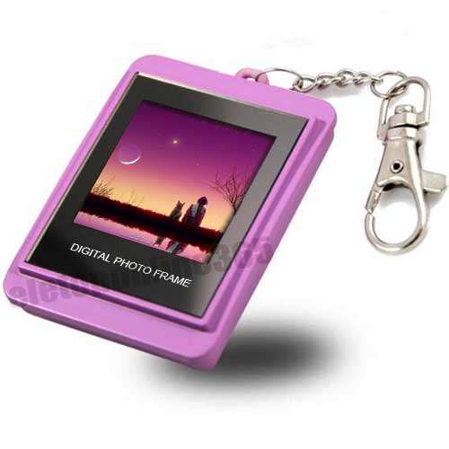 1.5" LCD Digital Photo Picture Frame Keychain 8MB - Pink
