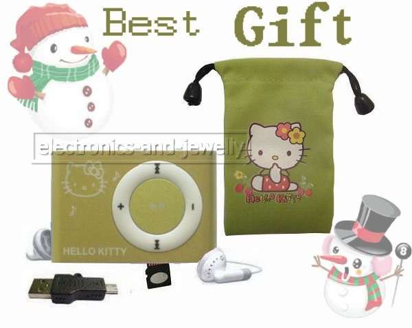 Hello Kitty Mini Clip TF Card MP3 Player