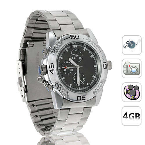 Spy Watch - 30FPS Camcorder DVR Watch (Stainless Steel)