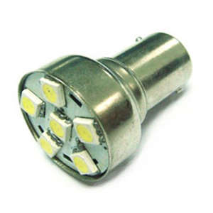 1x 1156 WHITE 6 SMD LED Light Bulb