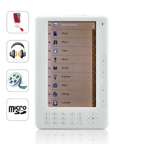 Mebook - 7 Inch High Resolution eBook Reader + Super Media Player - N18