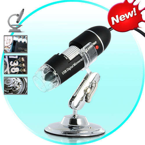 USB Digital Microscope for Computers (400x, 8 Super-Bright LEDs) - K149